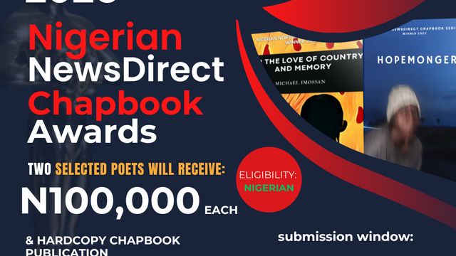 CALL FOR MANUSCRIPTS: NIGERIAN NEWSDIRECT CHAPBOOK AWARDS 2026