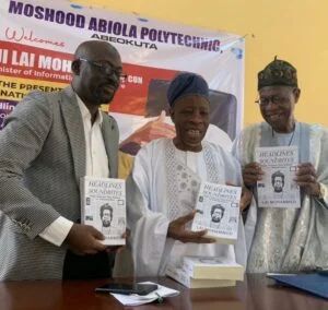 Lai Mohammed donates book to MAPOLY