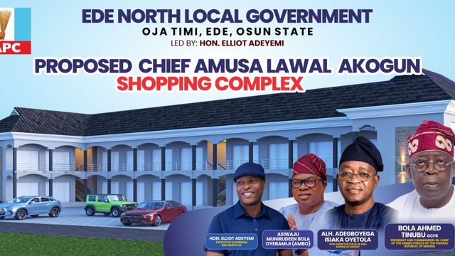 Ede North LG flags off Chief Amusa Lawal Akogun Shopping complex