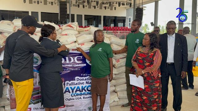 NDDC donates relief materials to Ayakoro Community in Bayelsa
