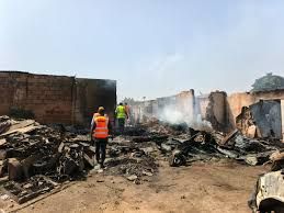 NEMA, fire service respond to fire outbreak at Jos Faringada Market