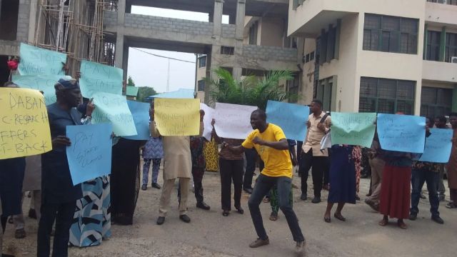 ARCN unions protest alleged public service rules violation, victimisation