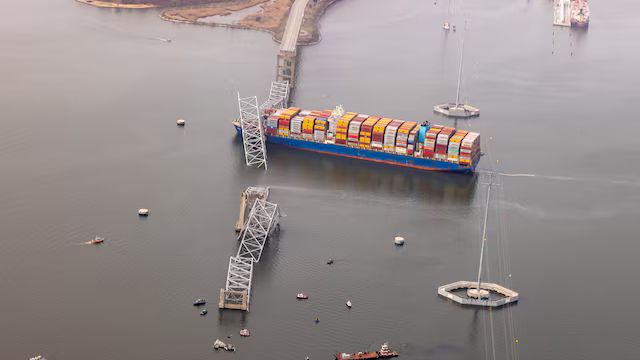 Container collision causes traffic backlog on Maryland–Anthony Axis