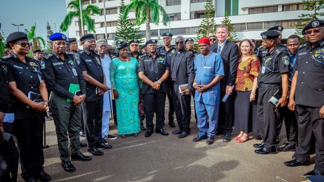 Baptist Ministry donates protective gear to Nigeria Police