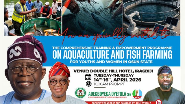Oyetola to train Osun youths in aquaculture, fish farming