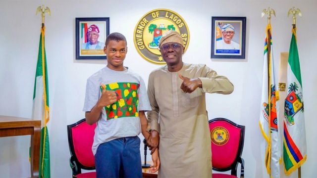 Sanwo-Olu honours autistic teen Guinness record holder, donates N200m to autism causes