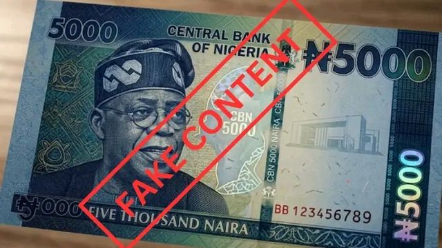 CBN debunks fake N5,000 note featuring Pres. Tinubu