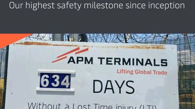 APM terminals Apapa hits record 634 injury-free days