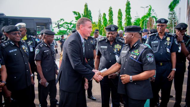 IGP Disu receives US-donated protective gear