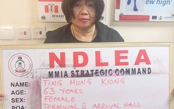 NDLEA intercepts Chinese grandma attempt to smuggle cannabis into Nigeria