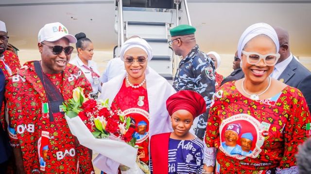 Tinubu arrives in Ekiti, commissions Renewed Hope ICT centre