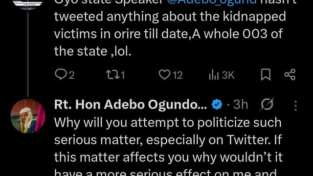 Oyo Speaker replies critic over silence on school children abduction