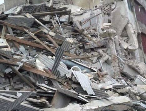 One dead, ten rescued as three storey building collapses in Lagos
