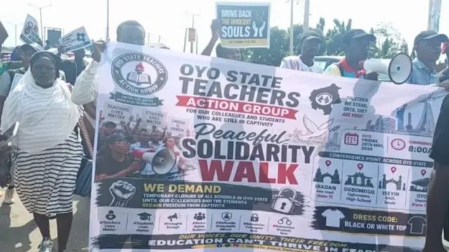 Oyo school abduction: Teachers protest, as CAN declare June 14 Black Sunday