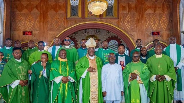 Catholic diocese honours Otti as Governor unveils major road reconstruction plan