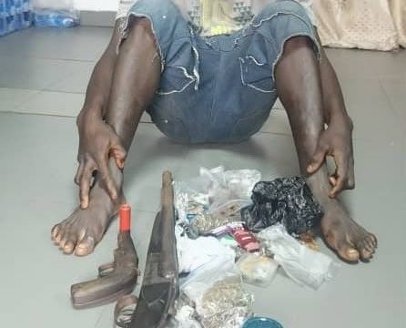 Police arrest 22-year-old, recover firearms, suspected Indian hemp in Lagos