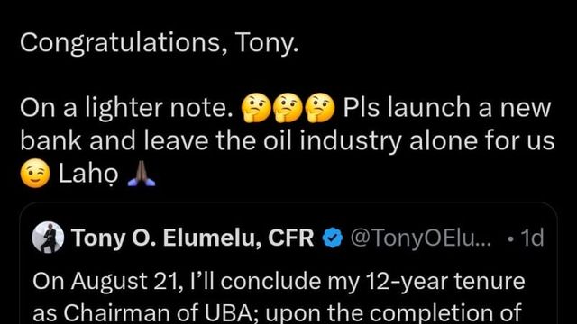 Leave the oil industry alone for us — Wale Tinubu reacts to Elumelu’s departure from UBA