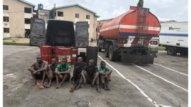 Troops dismantle illegal bunkering site in Lagos, arrest six