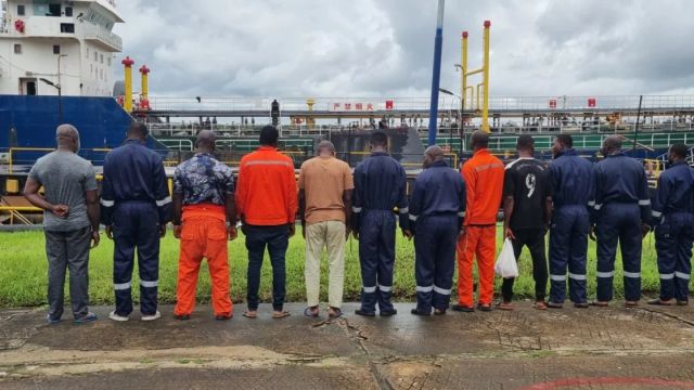 Navy arrest 12 crew members, intercepts ₦660m stolen crude in Akwa Ibom