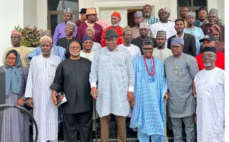 Seriake Dickson hosts AD founding leaders in Abuja