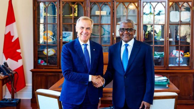 Dangote holds discussions with Canada’s Prime Minister on investment partnerships