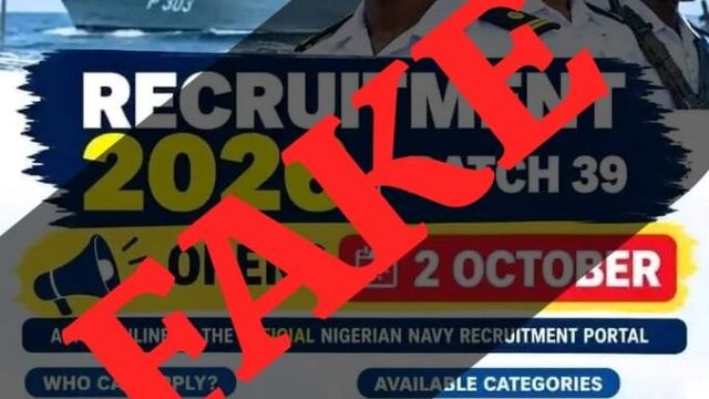 Navy dismisses circulating recruitment notice