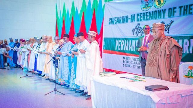 Gombe Governor swears-in 19 Permanent Secretaries