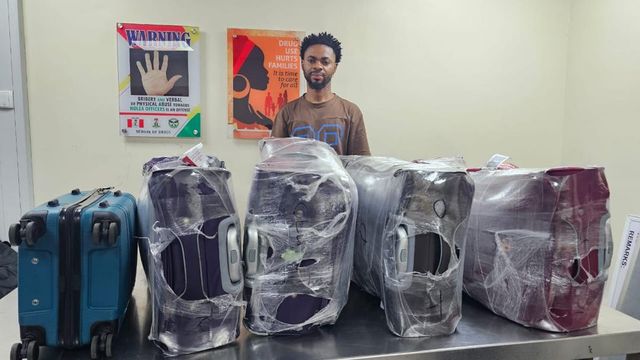 Italy-bound businessman intercepted with cocaine consignments in shoe soles, bag railings