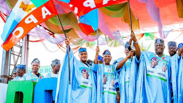 Yusuf receives APC Governorship flag at Tinubu’s campaign flag-off