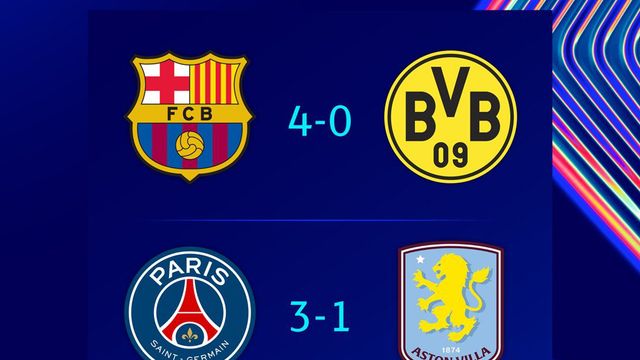 Champions League: Barcelona, PSG win big in quarter-final first legs