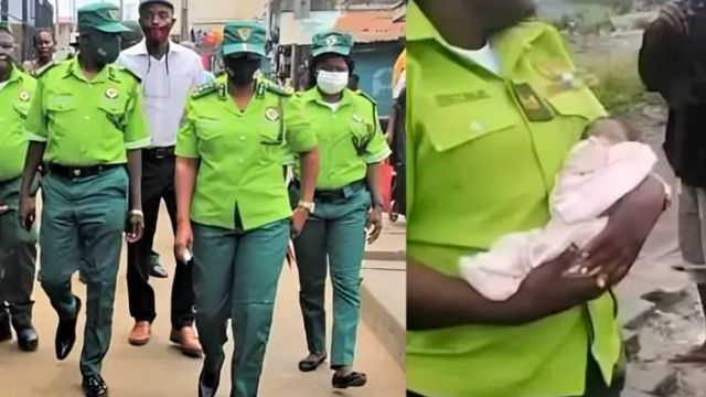 Lagos KAI Operatives rescue abandoned baby from Alakija junkyard