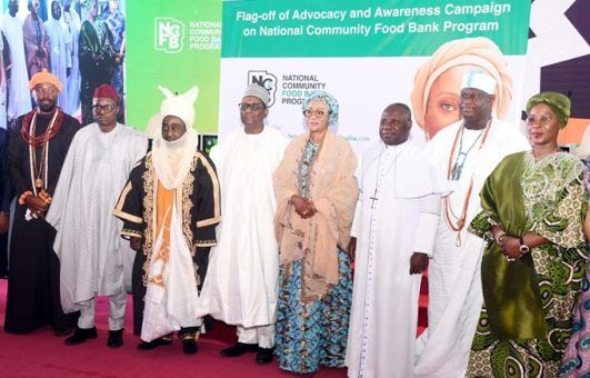 First Lady flags off National Community Food Bank, commissions PMB estate
