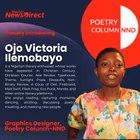 Ojo Victoria Ilemobayo is the new Graphic Designer of Poetry Column-NND
