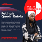 Fatihah Quadri Eniola is the new Social Media Curator Poetry Column-NND
